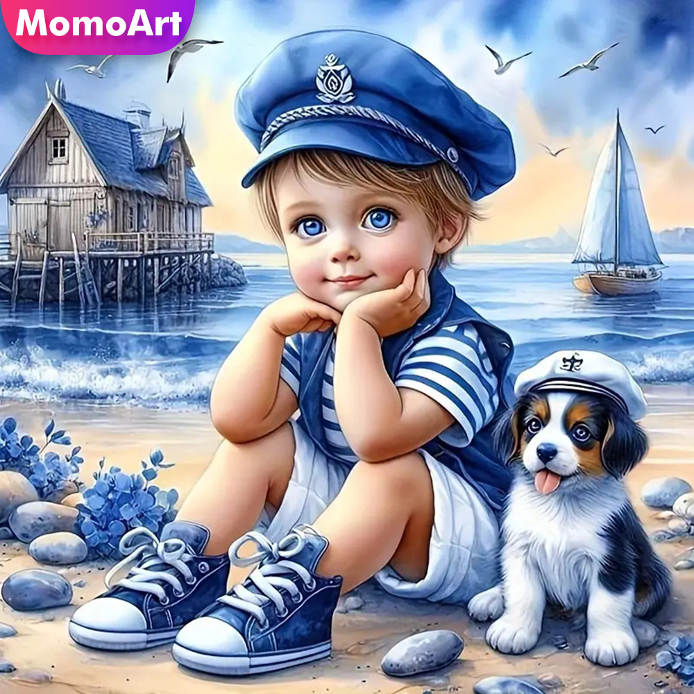 Photo Mosaic Print - Momoart plein diamant peinture enfant garçon