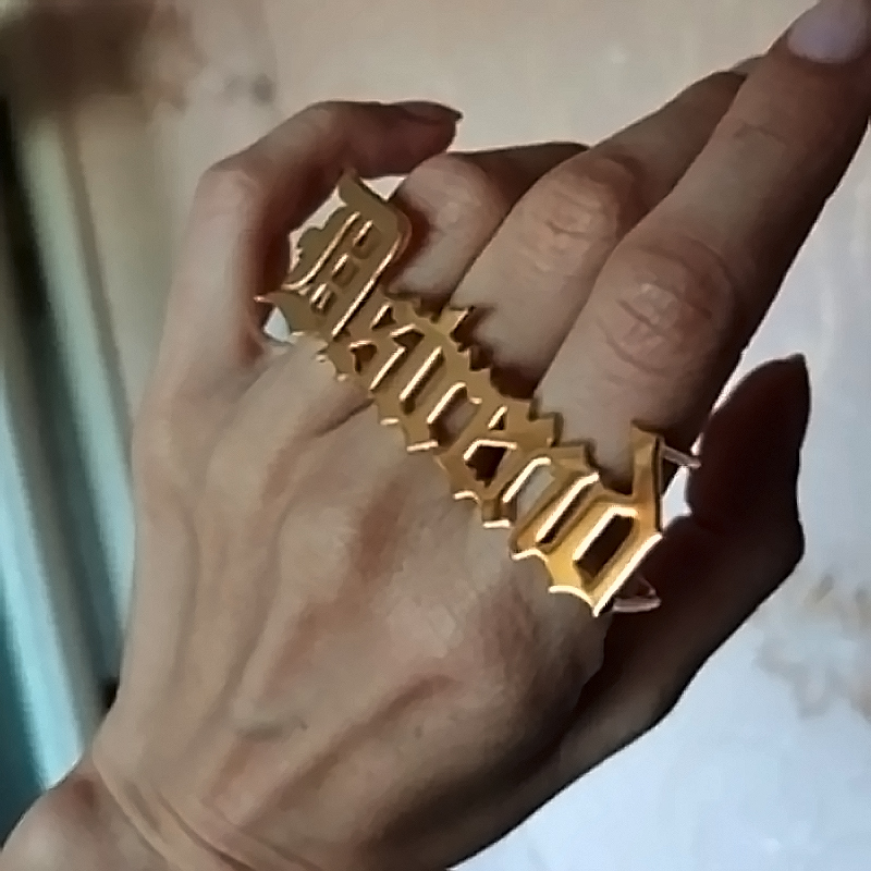 Bague avec nom personnalisé po - Initial Ring Custom avis et prix