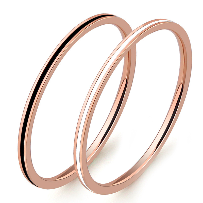 Bague fine en titane et acier  - Initial Ring Custom avis et prix