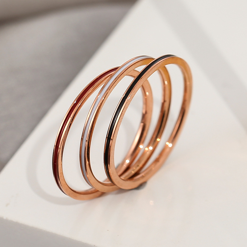 Bague fine en titane et acier  - Initial Ring Custom avis et prix