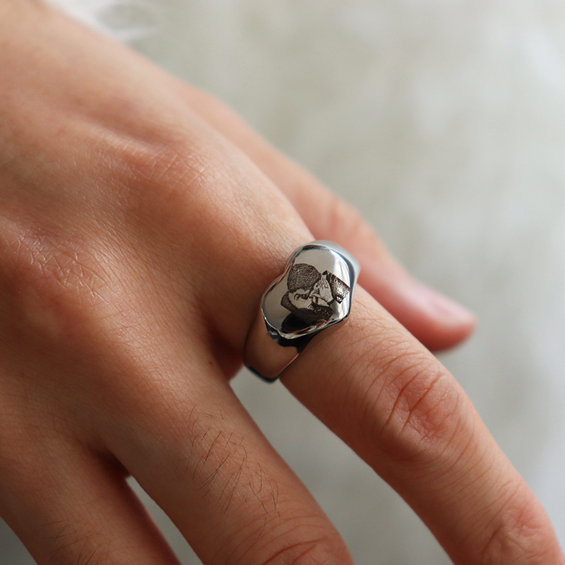 Bagues rondes en acier inoxyda - Initial Ring Custom avis et prix