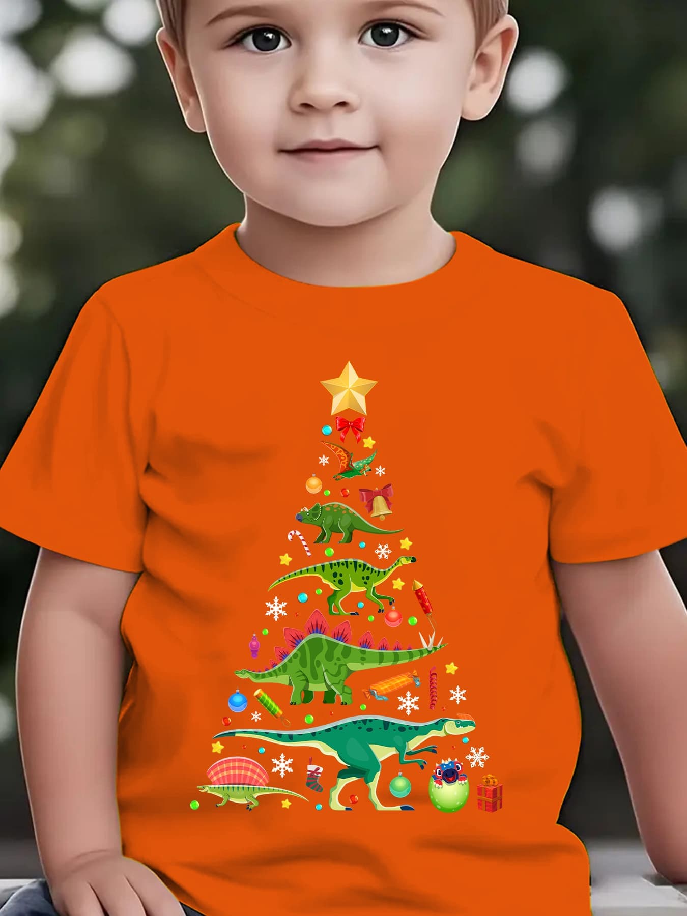 Noël T-shirt d'été pour enfant - Family Tree Print avis et prix