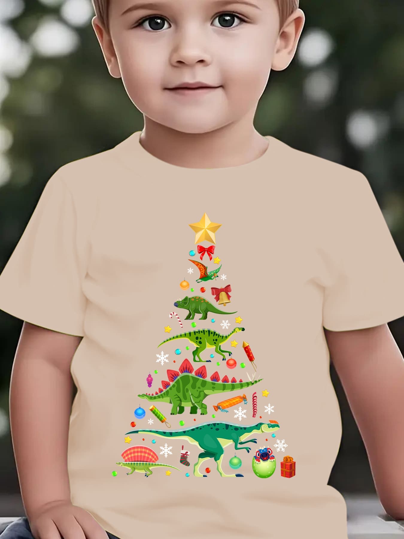 Noël T-shirt d'été pour enfant - Family Tree Print avis et prix