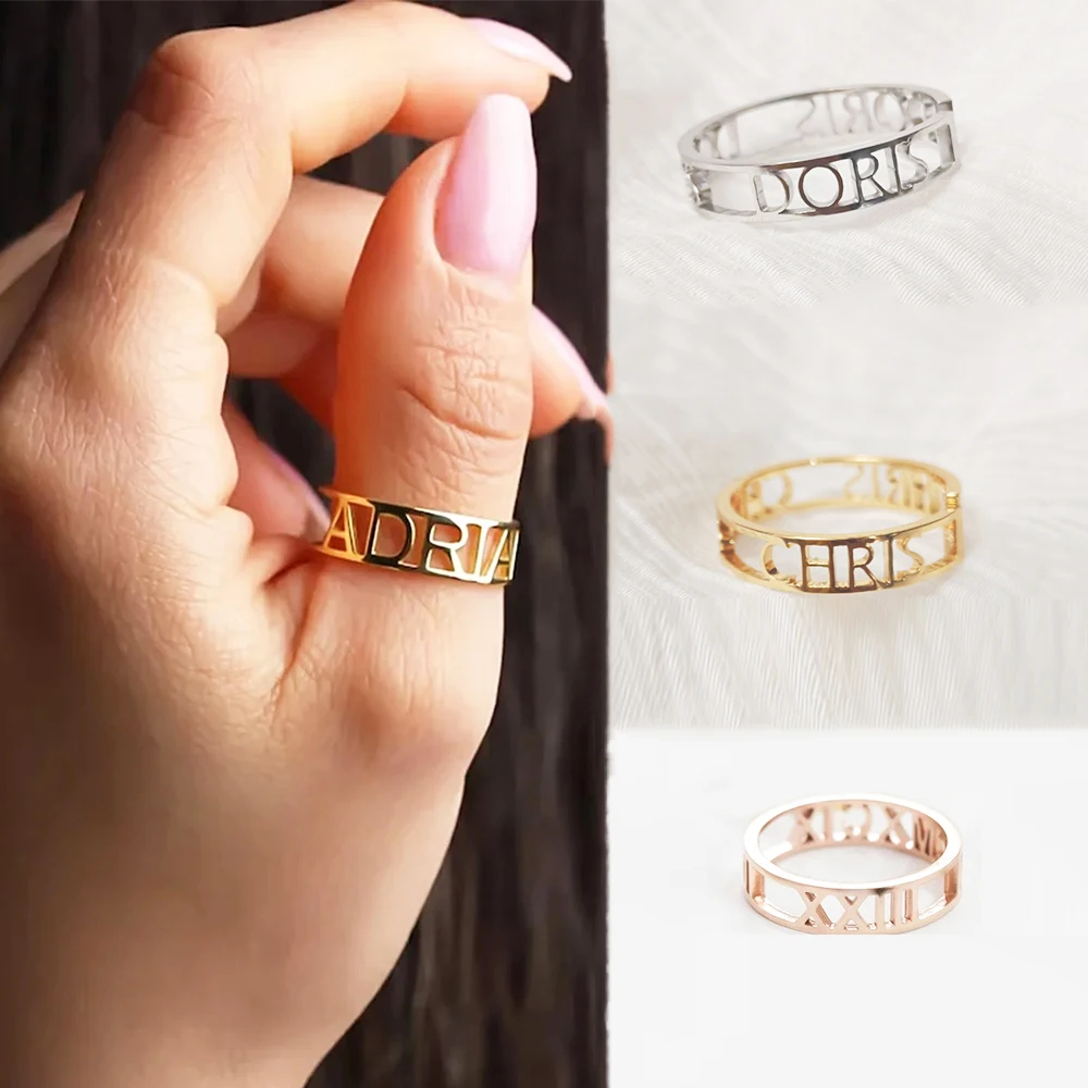 Bague ouverte avec lettre pers - Initial Ring Custom avis et prix