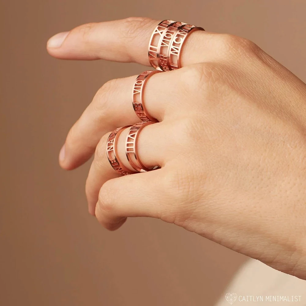 Bague ouverte avec lettre pers - Initial Ring Custom avis et prix
